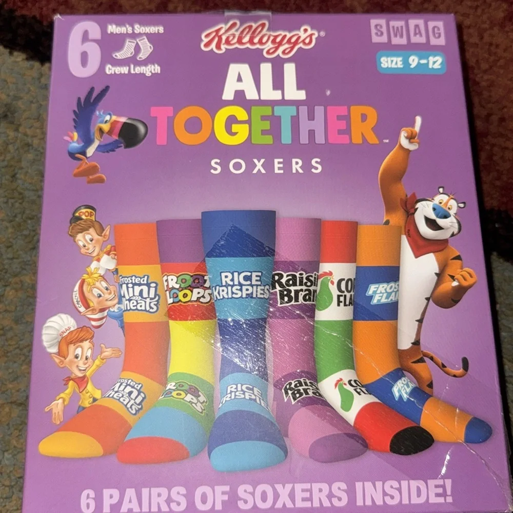 NEW Swag‎ All Together Kellogg Socks